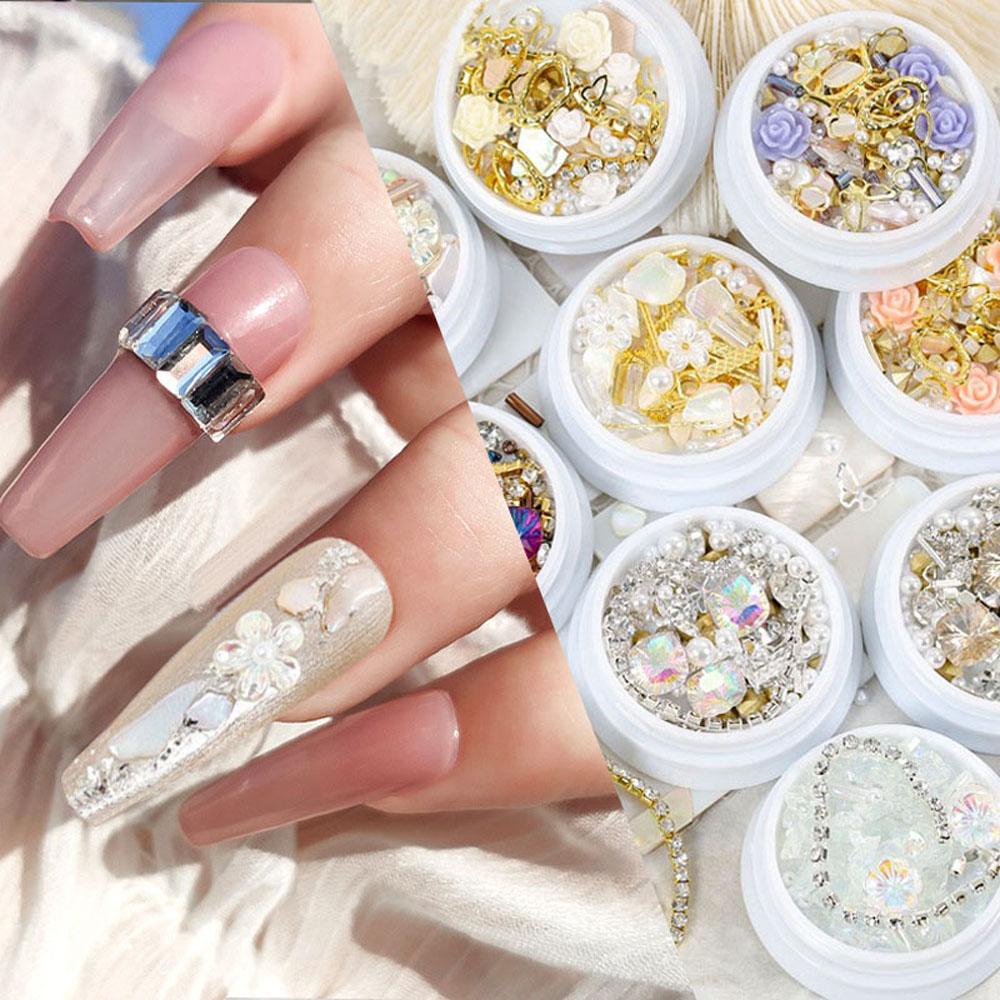 Hộp Phụ Kiện Đinh Tán Trang Trí Móng Nghệ Thuật DIYTrang Sức