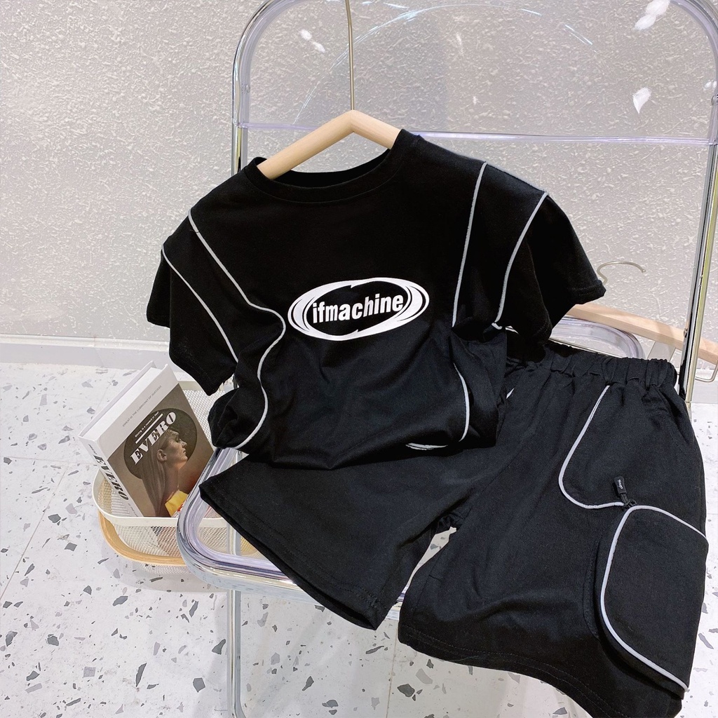 Bộ cộc tay bé trai MOOBABY SHOP, Bộ thun hè Cotton Viền cực mát cho bé từ 6-28kg