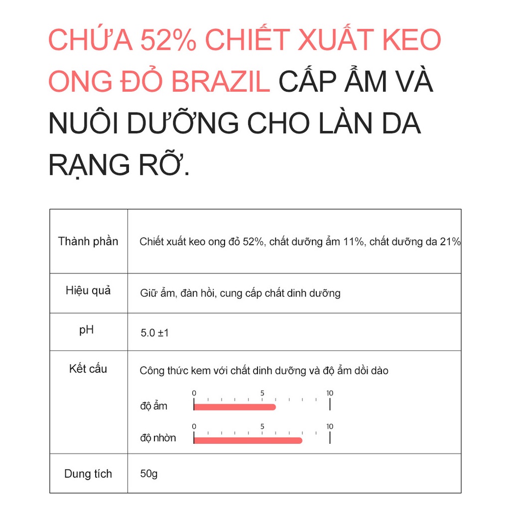Kem dưỡng ẩm Derma Factory Propolis 52% Cream 50g