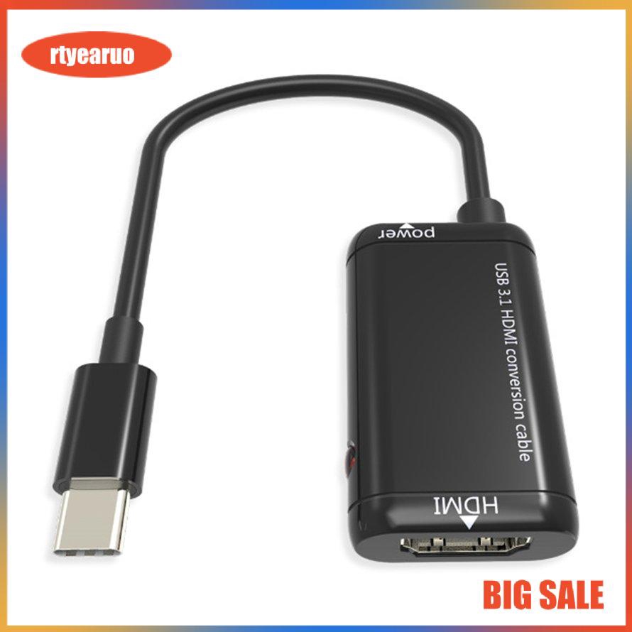 (199K027) Dây Cáp Chuyển Đổi Usb-C Type C Sang Hdmi Usb 3.1 Tv Cho Máy Tính Bảng Mhl Android