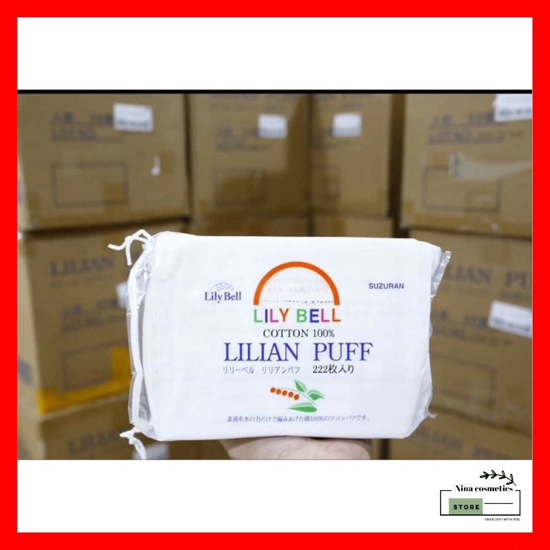 Bông Tẩy Trang Lily Bell Suzuran Nhật 222 Miếng
