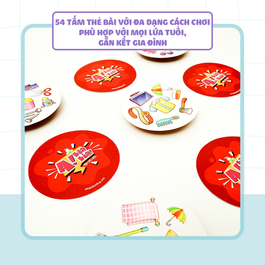 Combo 3 trò chơi A KIA KÌA phát triển từ vựng, phản xạ cho bé 6-10 tuổi Hộp Háo Hức