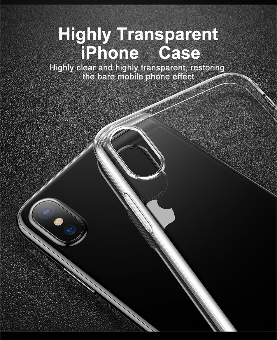 BASEUS Ốp Lưng Tpu Trong Suốt Cho Iphone Xs / X 5.8 Inch