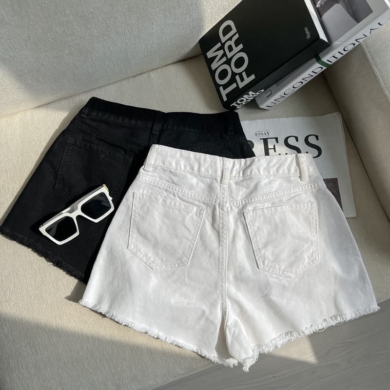 Quần short jean lai tua co giãn năng động MIEU - JA07