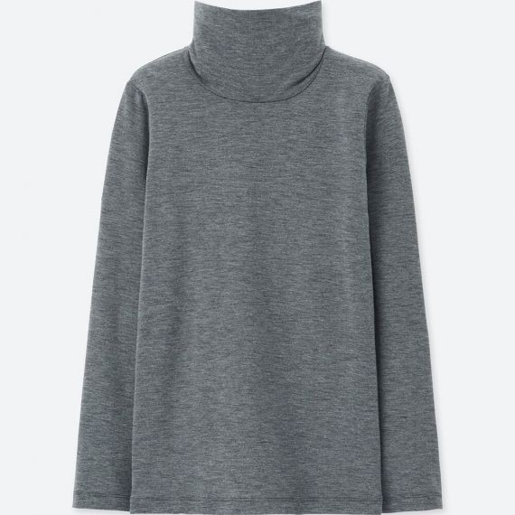 (UNIQLO Nhật chính hãng) KID Trẻ em- Áo giữ nhiệt cao cổ dài tay Heattech Turtle Neck