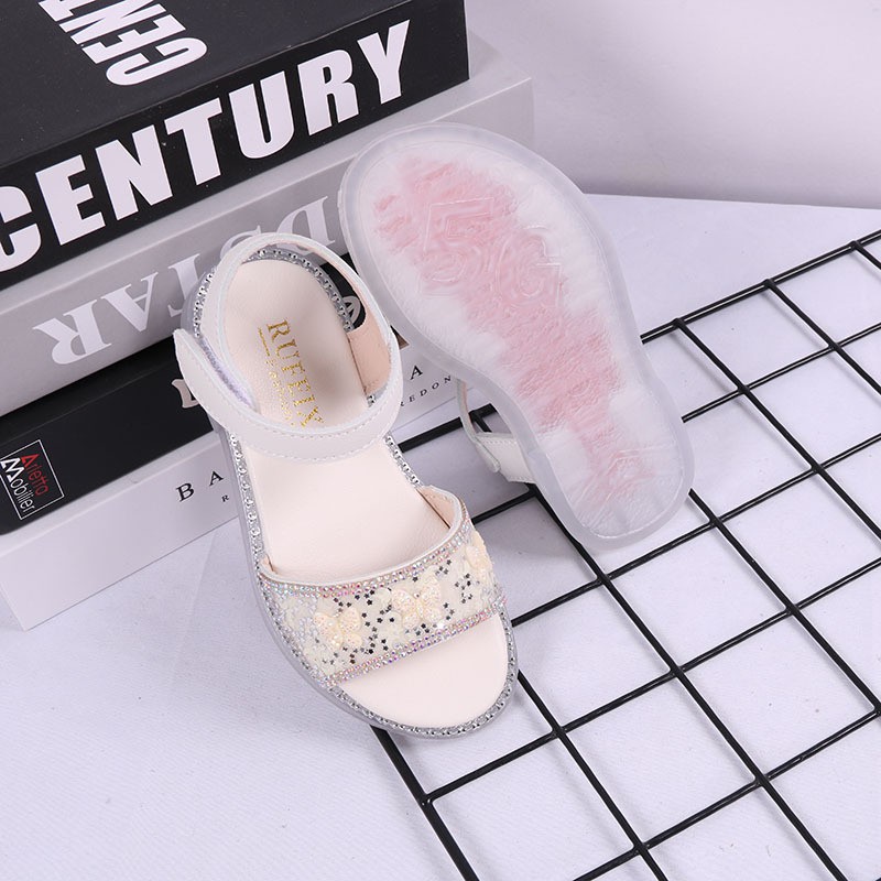 sandal bé gái size 26-36 đính trăng sao lấp lánh