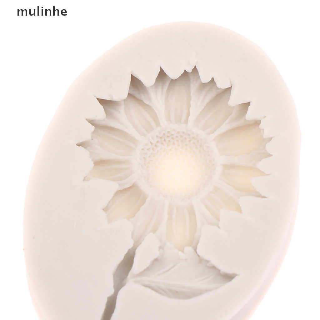 1 Khuôn Silicone Tạo Hình Hoa Hướng Dương Trang Trí Bánh