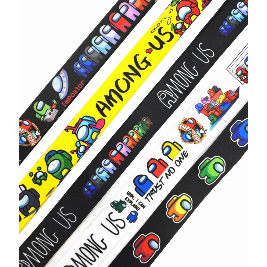 Dây đeo điện thoại / thẻ ID dáng dài in họa tiết game Among Us