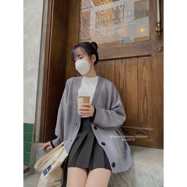 Áo Cardigan len trơn viền tay (Ảnh/Video tự chụp)