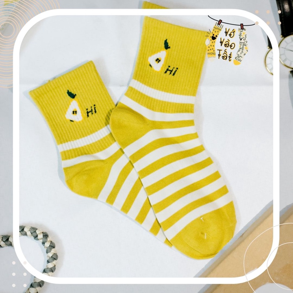 TẤT VỚ NỮ CỔ CAO HOA LÊ VÀNG NỮ TÍNH