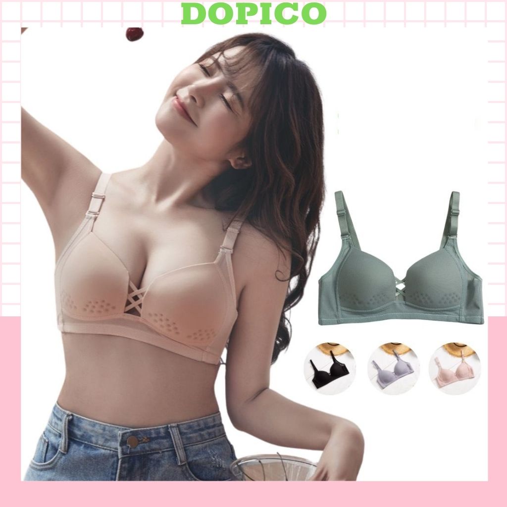 Áo ngực nữ không gọng mút mỏng, áo lót nữ đệm mỏng ôm ngực quyến rủ thông hơi DOPICO  A195