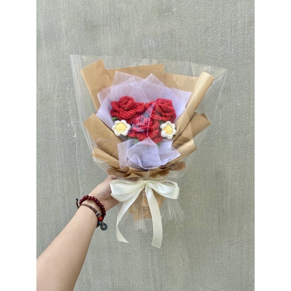 Hoa hồng bằng len