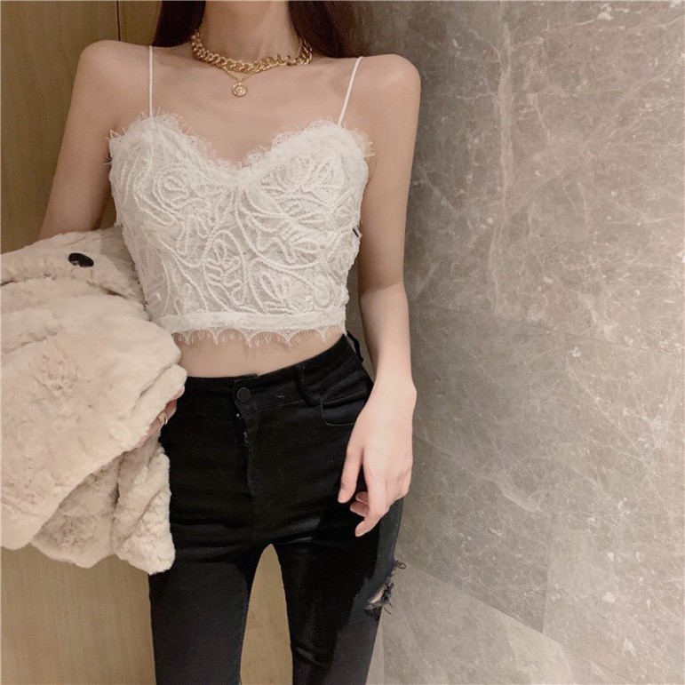 ÁO BRA REN 2 DÂY HOA CUỘN [ABR07] SIÊU ĐẸP CỰC QUYẾN RŨ, ÁO BRA NỮ