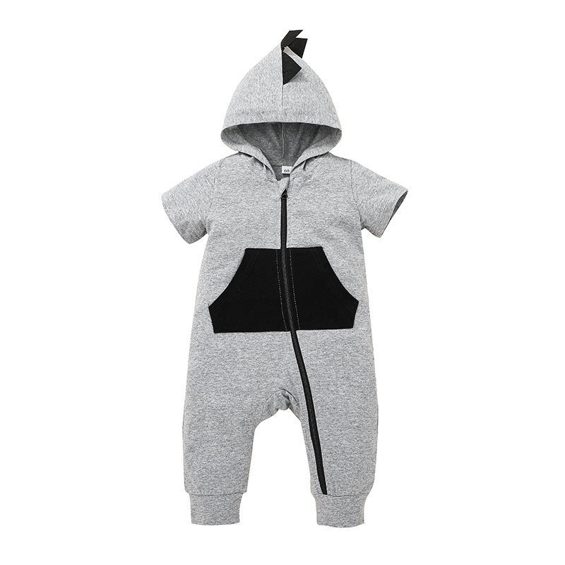 Body bé trai đồ sơ sinh từ 3 đến 24 tháng In Hình Khủng Long Hoạt Hình Dễ Thương Dành bodysuit liền thân mùa hè tay ngắn quần áo cho bé trẻ em