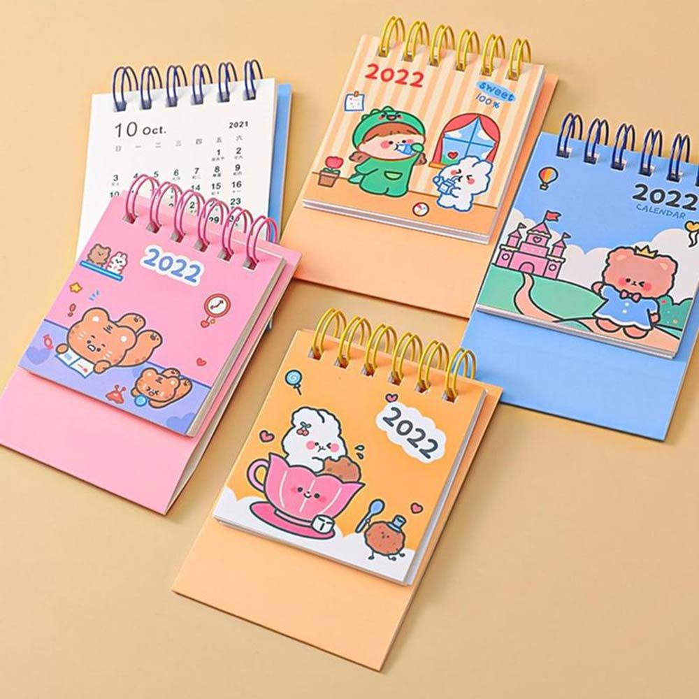 Lịch để bàn mini 2022 ELEGANT81 họa tiết hoạt hình dễ thương