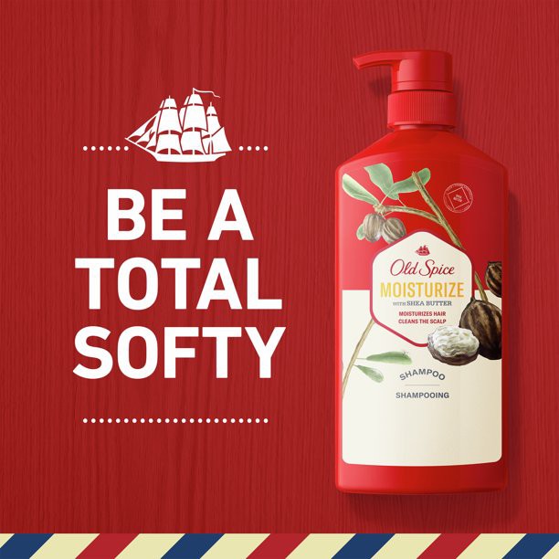 [FREESHIP] Dầu Gội Đầu 2 In 1 Old Spice Moitsurize With Shea Butter 750ML (Dầu Gội Xả)