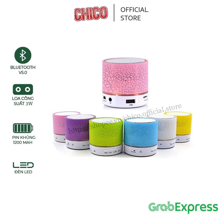 Loa mini A9 nghe nhạc bluetooth có đèn led siêu đẹp