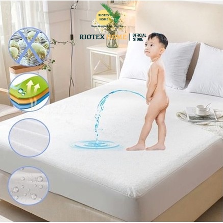 Ga Chống Thấm Nước,Tấm Bảo Vệ, Tấm lót Nệm Cotton RIOTEX Không Nóng, Không Sột Soạt, Kháng Khuẩn Cho Nệm Cao 5-15cm