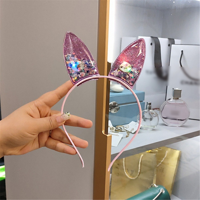 Băng Đô Tai Thỏ Có Đèn LED Phát Sáng