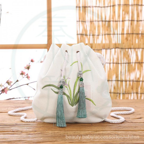 Túi đeo chéo thêu họa tiết phong cách Trung Hoa thanh lịch dành cho n