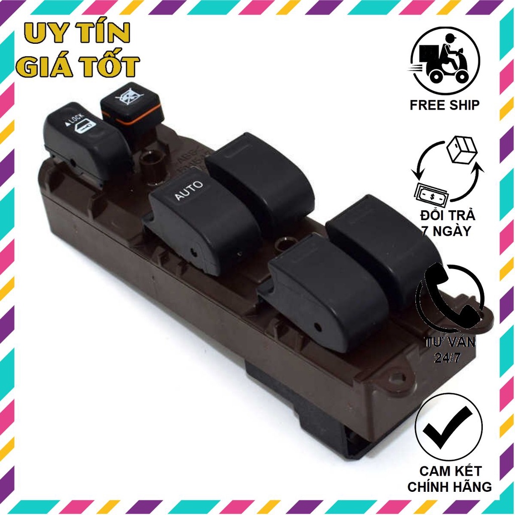 ✅GIÁ TỐT✅Công Tắc Lên Xuống Kính Toyota Innova Nâng Hạ Kính Được Dẫn Động Bằng Motor Mã 84820-0K021