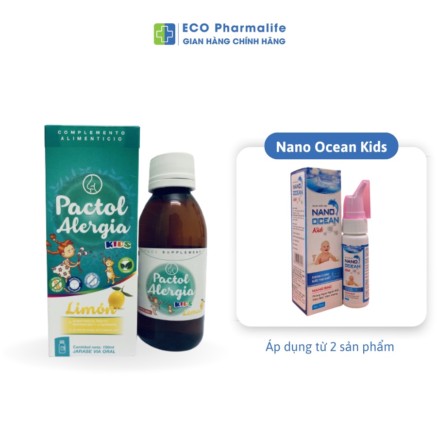 Siro ho Pactol Alergia Kids (150ml) - giảm ho, long đờm, dịu mát họng