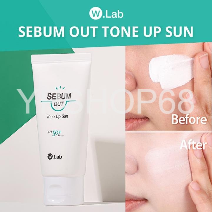 Kem chống nắng trắng da kiềm dầu W.lab Sebum out SPF50 PA +++Hàn Quốc 50ml