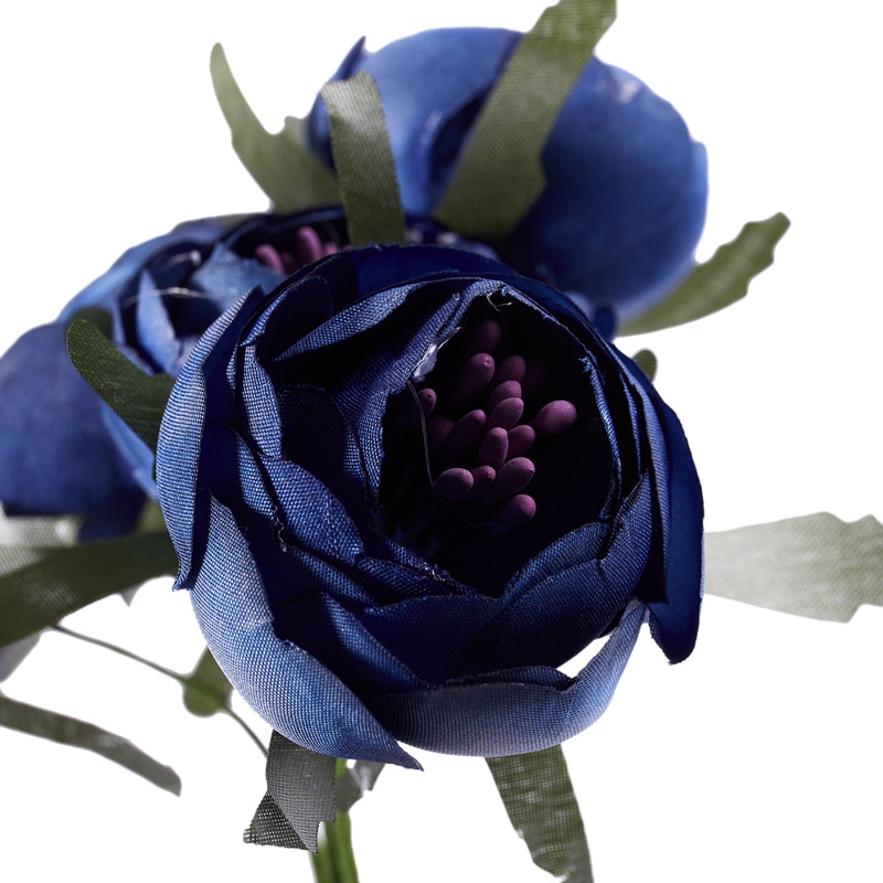 6 cái-lot Mô phỏng Bó vải lụa cô dâu cầm hoa trang trí ( Trái tim màu xanh tím trung thành) Đường kính hoa đơn khoảng 4,5cm. tổng chiều dài khoảng 11cm