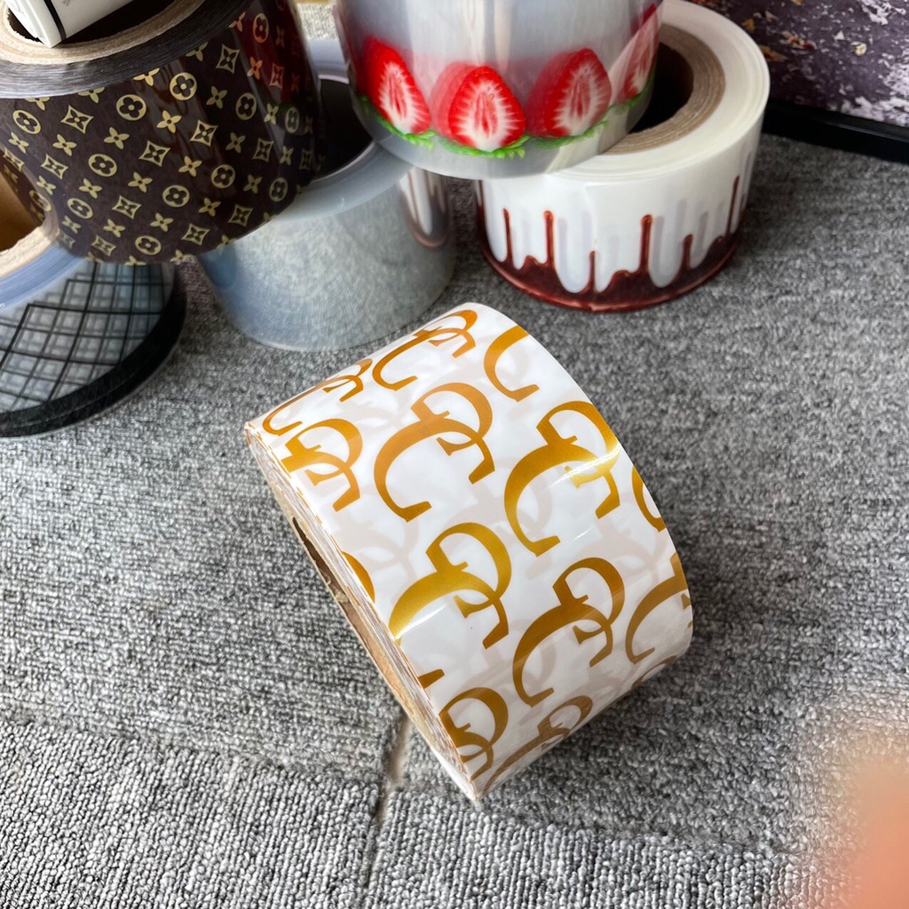 Cuộn quấn bánh kem 8cm hình dáng hiện đại trang trí bánh sinh nhật HPBD siêu chất