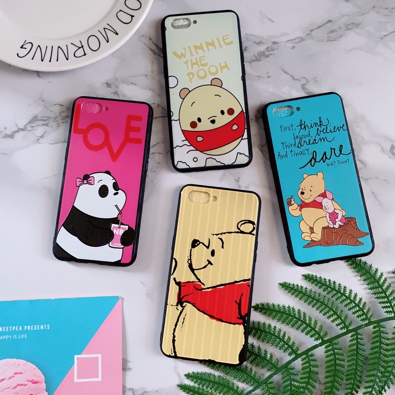 Ốp Lưng Oppo A3S/Realme C1 Viền Nhựa Dẻo Hình Dễ Thương