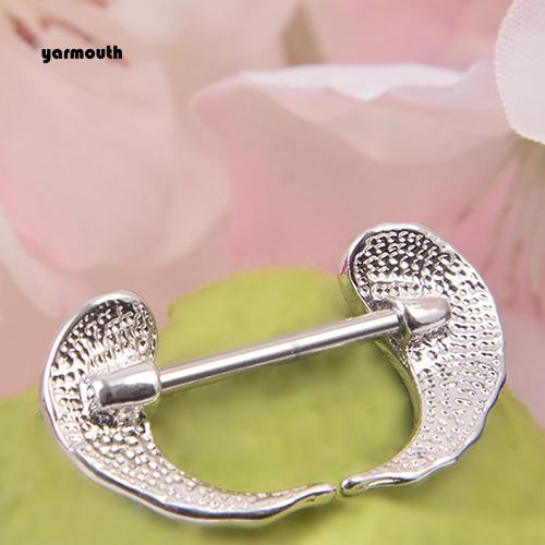 1 Khuyên Nhũ Hoa Hình Đôi Cánh Bằng Thép Không Gỉ
