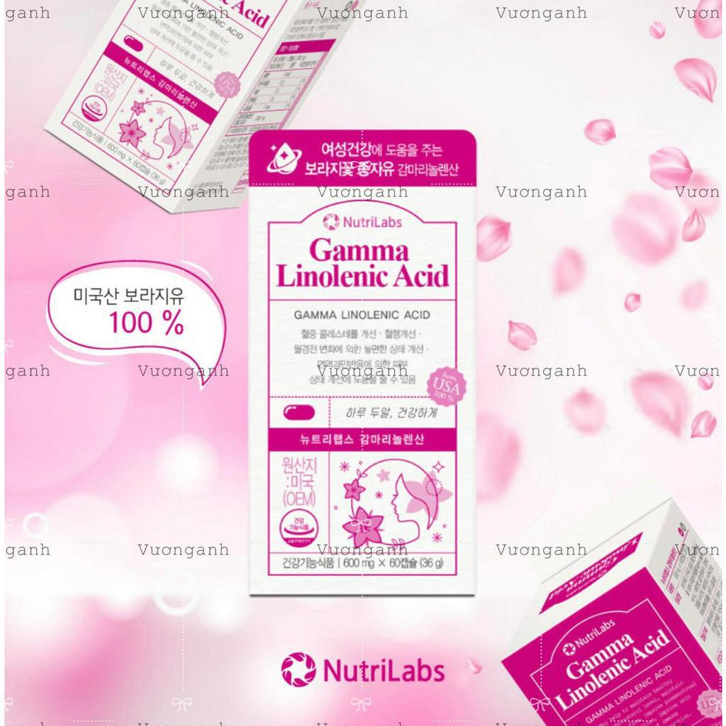 Combo Viên uống nội tiết tố Gamma linolenic Acid 60 viên + Viên uống nhau thai cừu Galtec 60 viên uống 1 tháng Hàn Quốc