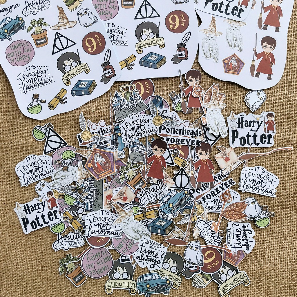 SET 30 MIẾNG STICKER HARRY POTTER | DIY GIFTS