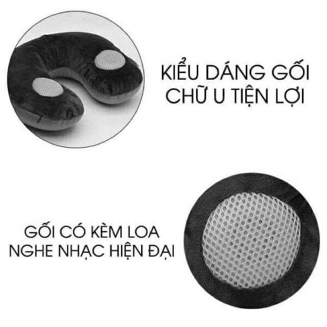 Gối Cổ Hạt Xốp Có Loa Bluetooth HKM Ensure