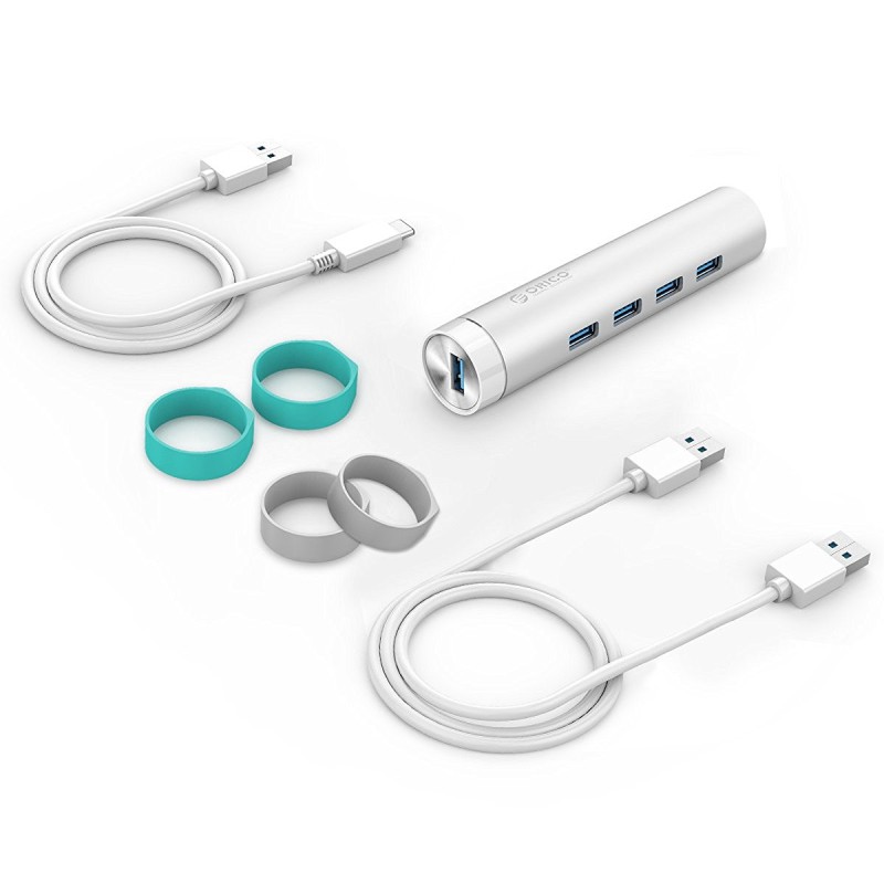 [Mã 151ELSALE hoàn 7% đơn 300K] Bộ chia USB HUB Orico ARH4-U3-SV - Viscom phân phối