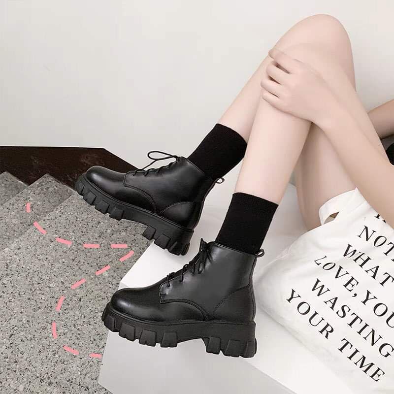 🥭Giày boots da cao cổ phong cách Hàn Quốc🌹🤗HÀNG CÓ SẴN - Ord | BigBuy360 - bigbuy360.vn