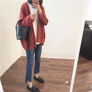 Áo khoác len hoạ tiết