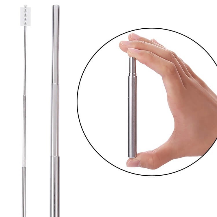 Ống hút bỏ túi Inox du lịch, gọn nhẹ, tiện lợi, bảo vệ môi trường - Shop Tiện Ích Vượt Trội