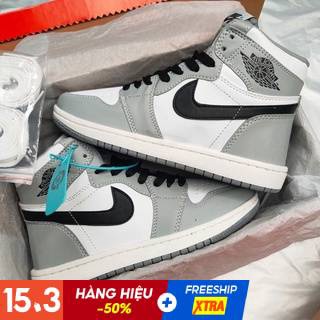 Giày Jordan Cổ Cao Nam Nữ, Giày JD1 Jordan Xám Đen Thời Trang Nam Nữ Full Box