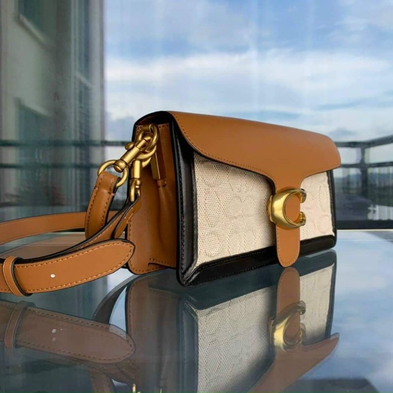 ✨✨Tabby Shoulder Bag 26 In Signature Leather✨✨CM554🌟Mẫu coach tabby đơn giản sang trọng