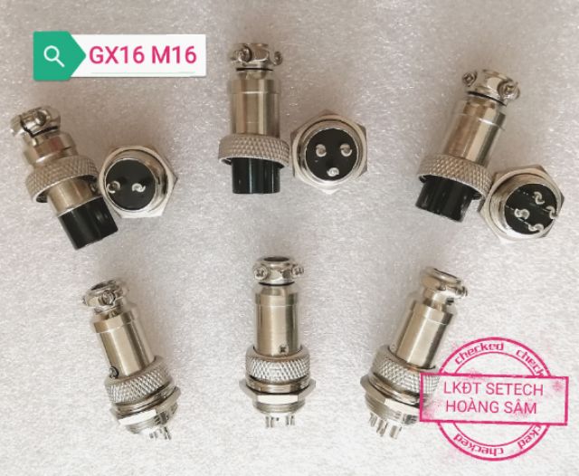 JACK sắt tròn M16 GX16 1 cặp đực cái từ 2P~10P