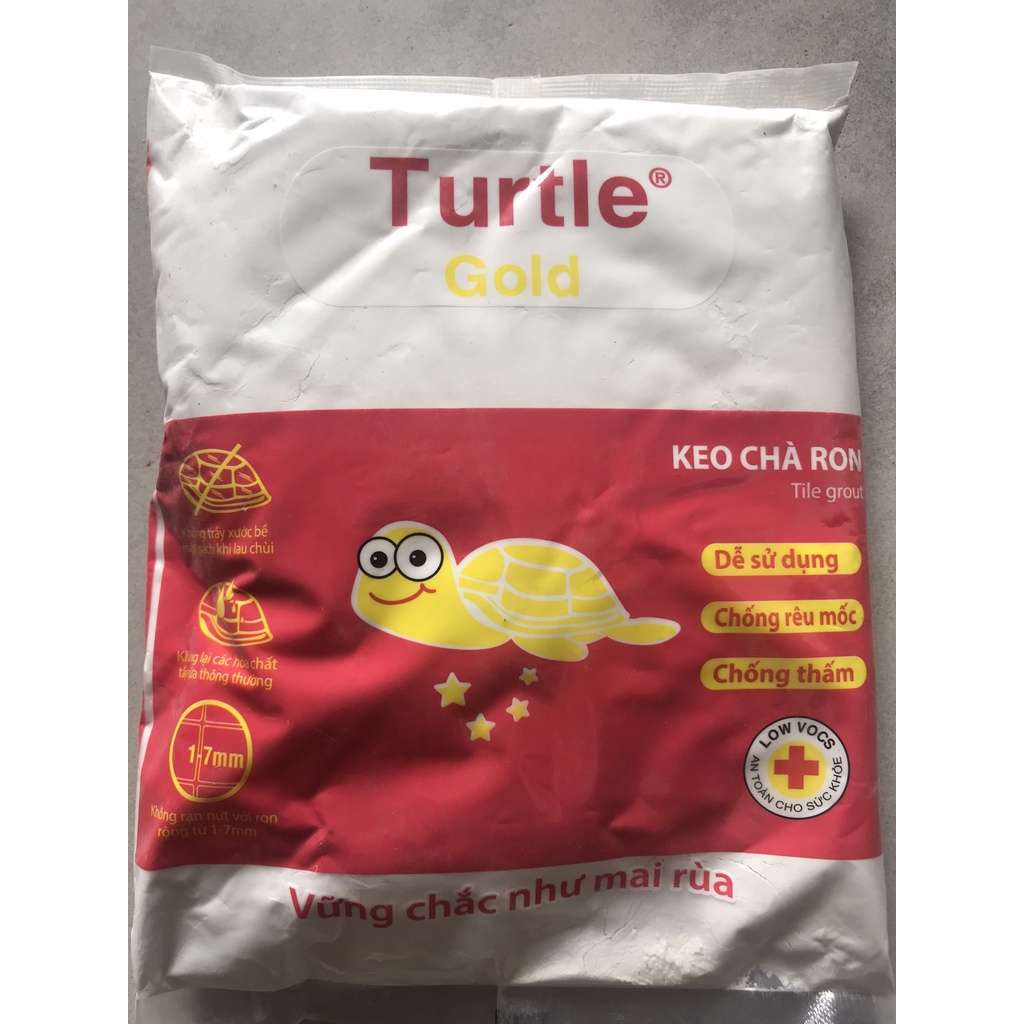 Keo chà ron chống thấm, Keo miết mạch chống thấm Gold- Con rùa- Bịch 1 Kg