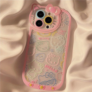 Suitable for iPhone case 13pro max/12pro new cartoon full screen Hello Kitty anti-fall phone case soft shell 11 couple models