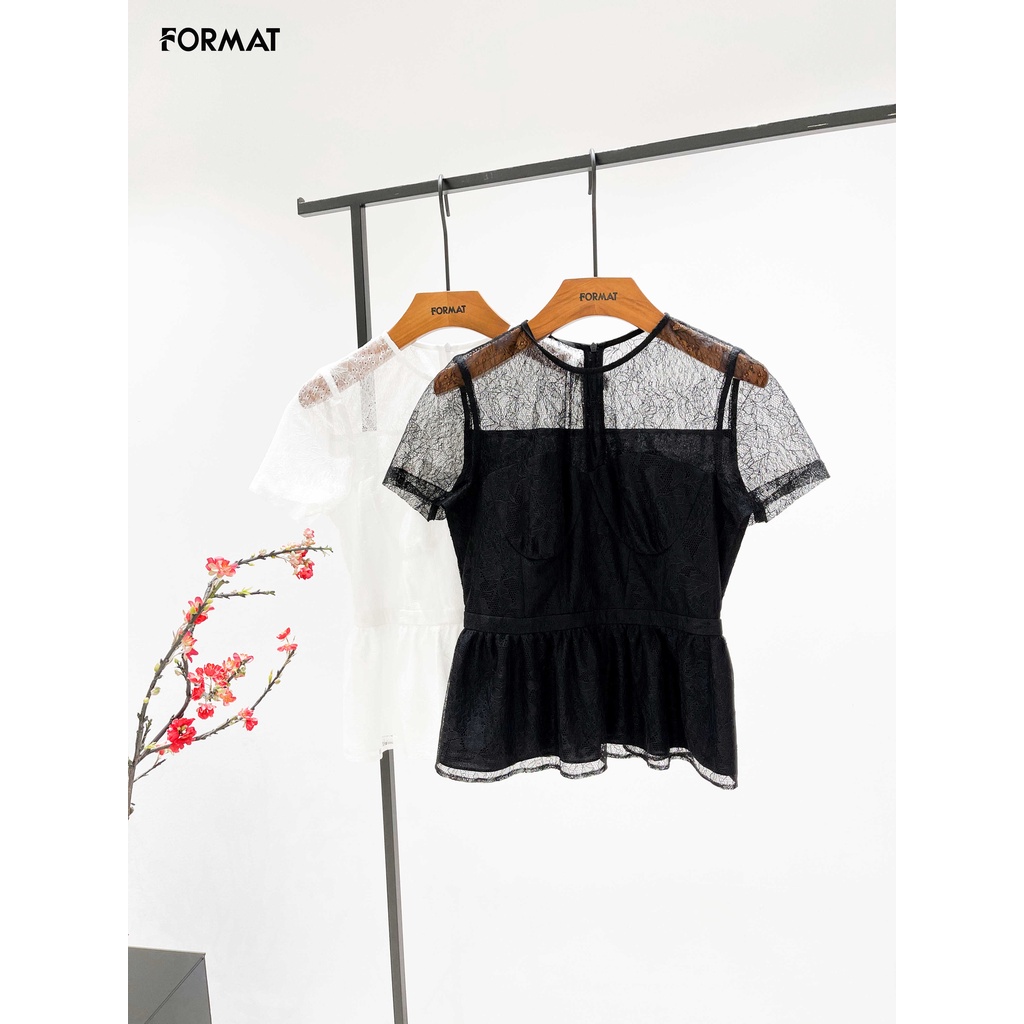 Áo sơ mi nữ FORMAT 2 lớp ngắn tay A933-243I
