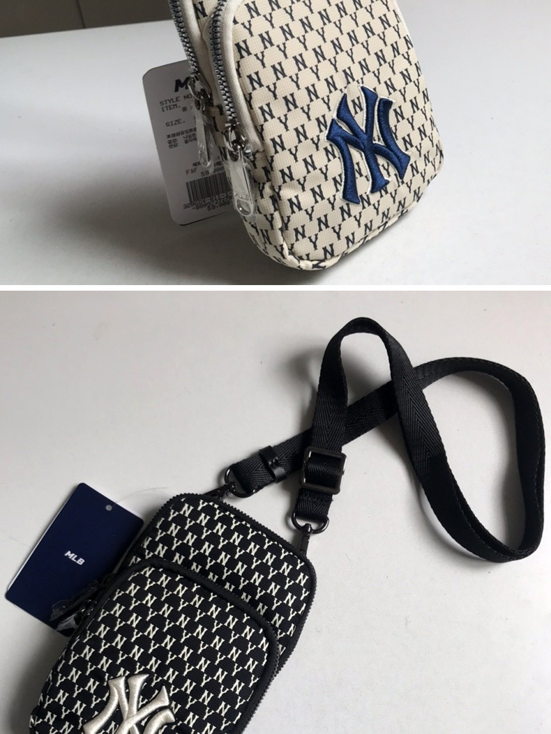 Túi đeo chéo MLB dùng đựng điện thoại họa tiết phong cách Vintage