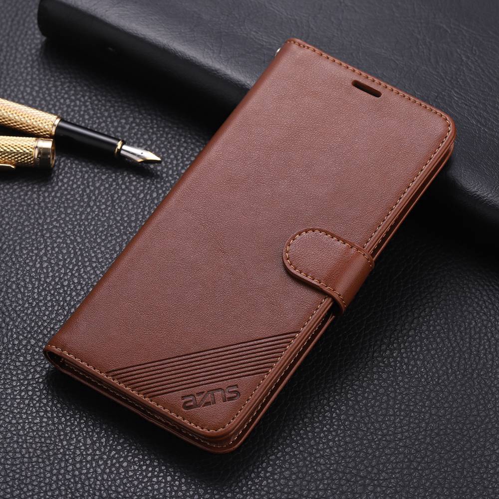 Bao da điện thoại PU nắp lật có ngăn thẻ sang trọng thời trang cho Vivo V15/V15