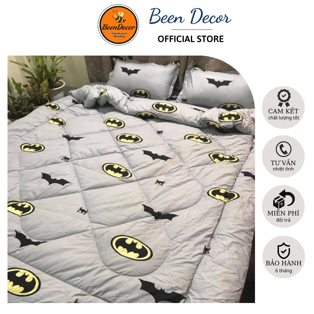 [CHỌN MẪU] Set 5 Bộ Chăn Phao Ga Gối poly cotton [Loại Đẹp] [ 1 Chăn phao + 1 Ga chun + 2 Vỏ gối nằm + 1 Vỏ gối ôm ]