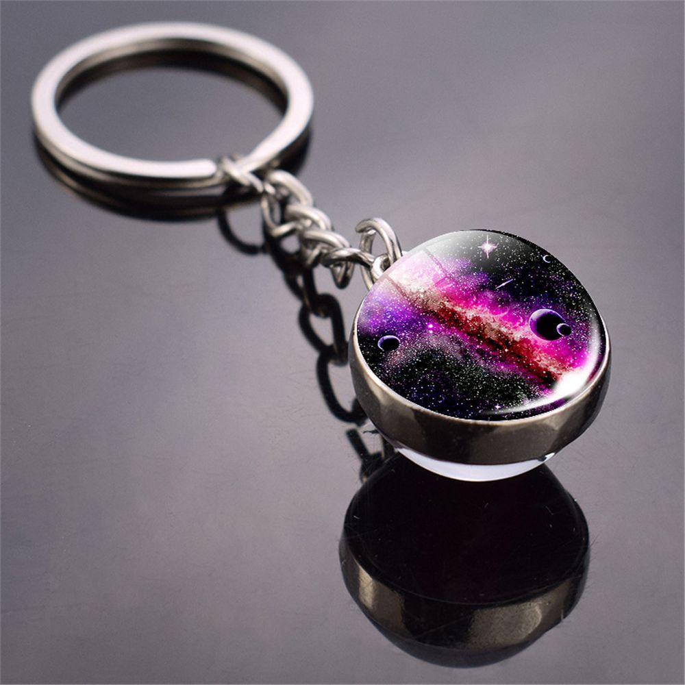 Móc Khóa Hệ Mặt Trời Cầu Vồng Độc Đáo Thời Trang|Quả Bóng Galaxy Chất Lượng Cao