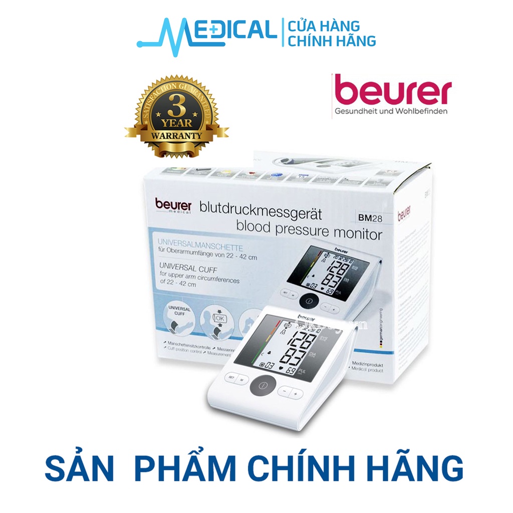 Máy đo huyết áp bắp tay BEURER BM28A có kèm Adapter - MEDICAL