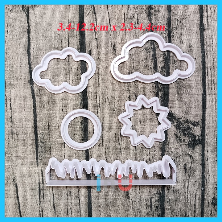 HCM - Khuôn nhấn bánh quy, cookies, fondant trang trí hình Xương chó, hòm Thư, chân chó, mây nhiều mẫu...dễ thương